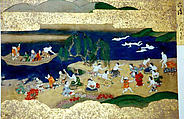 Activities of Twelve Months of the Year (Tsukinami-e), Album of twelve paintings; ink, color, and gold on paper, Japan