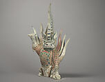 Tomb guardian beast (Zhenmushou), Earthenware with pigment, China