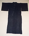 Woman's Summer Kimono with Design of Small Crosses, Ikat-patterned plain-weave ramie, Japan