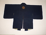 Fireman's jacket, plastron and sash, Wool, cotton, silk, metallic thread, paper, Japan
