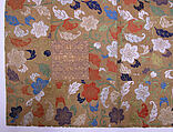 Buddhist Vestment (Kesa) with Clematis Flowers, Leaves, and Vines, Body of the kesa: brocaded silk twill (karaori); Squares: silk and metallic-thread lampas, Japan