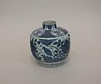 Bottle, Porcelain painted in underglaze cobalt blue (Jingdezhen ware), China