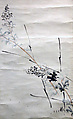 Deutzia Crenata, Ōtagaki Rengetsu (Japanese, 1791–1875), Hanging scroll; ink and color on paper, Japan
