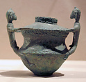 Lime Container with Figural Handles, Bronze, Indonesia (Java)