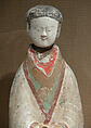 Standing Lady Attendant, Earthenware with pigment, China