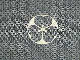 Kosode, Probably resist-dyed with repeating small pattern (komon) in white on gray, Japan