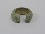 One from a Pair of Bracelets with Decorated Ends, Bronze, Thailand