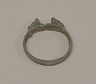 Open Bracelet with Two Facing Frogs, Bronze, Thailand