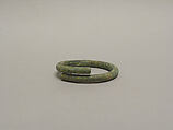Solid Open Bangle with Subtle Basketweave, Bronze, Thailand