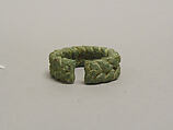 Solid Bracelet with Large Braid, Bronze, Thailand