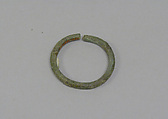 One from a Pair of Solid Undecorated Bangles, Bronze, Thailand
