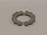 One from a Pair of Bangles with Ball Decorations, Bronze, Thailand