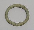One from a Pair of Solid Anklets with Spiral Decoration, Bronze, Thailand