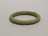 One from a Pair of Solid Anklets with Spiral Decoration, Bronze, Thailand