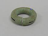 Hollow Bangle with Pellets and Decoration, Bronze, Thailand