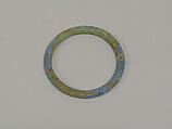 One from a Pair of Solid Undecorated Bangles with Flat Surface, Bronze, Thailand