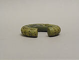 Solid Bangle with Applied "S" designs, Bronze, Vietnam