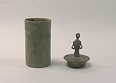 Lid of a Lime Container with Head, Bronze, Indonesia (Java, Lumajang, Pasiran)