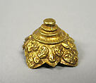Repousse Cover, Quatrefoil form, Gold, Indonesia (Central Java)
