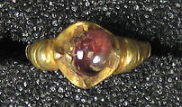 Ring with Red Stone, Gold, red stone, Indonesia (Central Java)