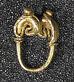 Double Scroll Fertility Earring, Gold, Indonesia (Central Java)