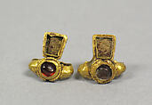 Pair of Earrings, Gold, Indonesia (Central Java)