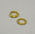 Pair of Earrings, Gold, Indonesia (Central Java)