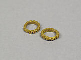 Pair of Earrings, Gold, Indonesia (Central Java)