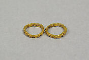 Pair of Earrings, Gold, Indonesia (Central Java)