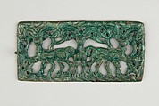 Belt Plaque with Three Ibex, Bronze, Northwest China