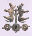 Plaque in the Shape of a Chariot, Bronze, Northeast China