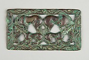 Belt Buckle with Kulans Attacked by Wolves, Bronze, Southern Siberia