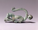 Harness Ornament with a Crouching Tiger, Bronze, Northeast China