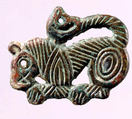 Plaque in the Shape of a Tiger, Bronze, Northeast China