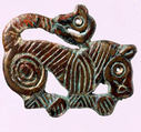 Plaque in the Shape of a Tiger, Bronze, Northeast China