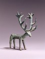 Belt Pendant in the Shape of a Standing Stag, Bronze, Northwest Iran