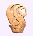 Carved Bone Finial, Bone, Northwest China