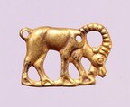 Plaque in the Shape of a Grazing Ibex, Gold, Eastern Siberia and Mongolia