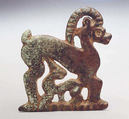 Plaque with Ibex and Kid, Bronze, North China