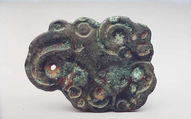 Garment Plaque with Raptor's Heads, Bronze, North China and south-central Inner Mongolia