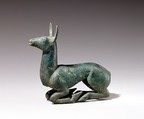 Chariot Yoke Ornament in the Shape of a Recumbent Doe, Bronze, Northwest China and southwestern Inner Mongolia