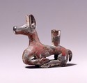 Yoke Ornament in the Shape of a Doe, Tinned bronze, Northwest China