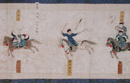 Horsemanship Competition for the Shunzhi Emperor, Nardunbu (Manchu, active mid-17th century), Handscroll; ink and color on paper, China