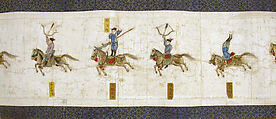 Horsemanship Competition for the Shunzhi Emperor, Nardunbu (Manchu, active mid-17th century), Handscroll; ink and color on paper, China