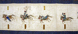 Horsemanship Competition for the Shunzhi Emperor, Nardunbu (Manchu, active mid-17th century), Handscroll; ink and color on paper, China
