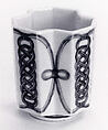 Polyhedral Cup with Decoration of Knotted Cord, Underglaze blue (Nabeshima ware), Japan