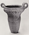 Deep Vessel with Handles
, Earthenware with cord-marked and incised decoration, Japan