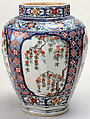 Octagonal Jar with Decoration of Flowering Cherry and Chrysanthemum, Porcelain with overglaze enamels (Arita ware, Kakiemon-related type), Japan