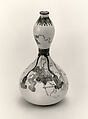 Sake Bottle in the Shape of a Gourd, Porcelain with underglaze blue and overglaze enamel decoration (Hizen ware, Ko Imari type), Japan