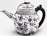 Lobed Teapot with Floral Design, Porcelain with overglaze enamels (Arita ware, Ko Imari type); European replacement spout and handle, Japan